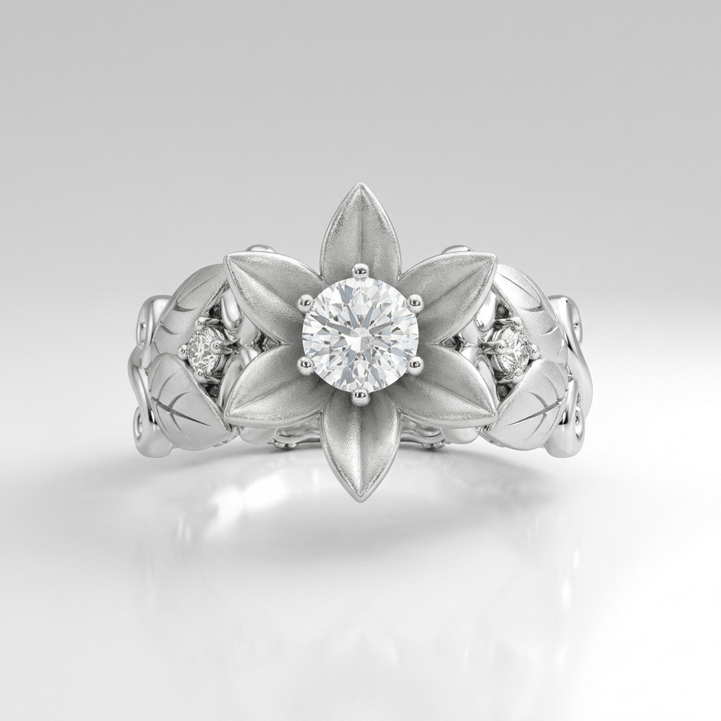 Silver Zirconia Petal Crown Ring by Rose & Oliver - product image 3