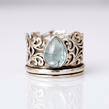 Silver Labradorite Vintage Ring by Rose & Oliver - product image 1