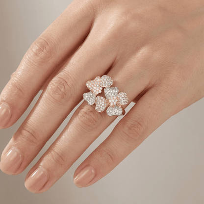 Triple Butterfly Crystal Gold Ring by Rose & Oliver - product image 2