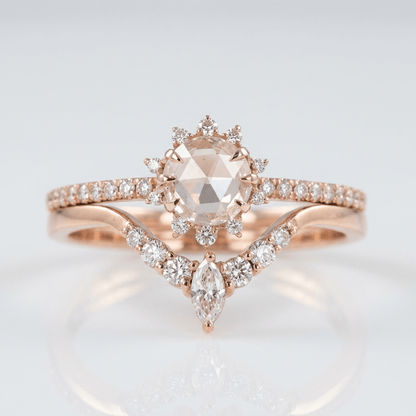 Rose Gold Zirconia Halo Ring by Rose & Oliver - product image 1