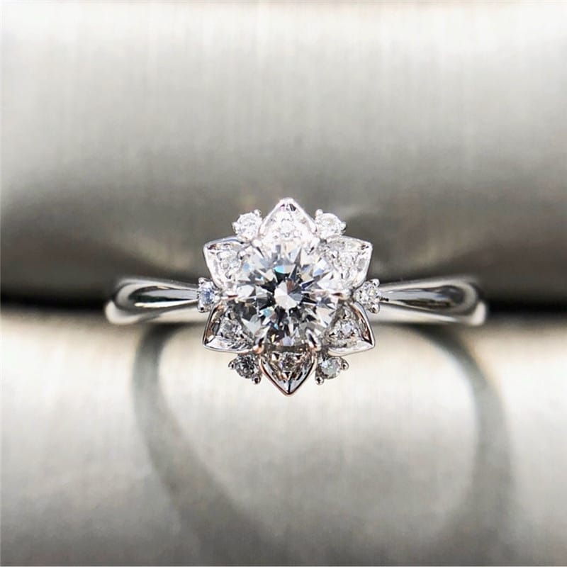 Silver Zirconia Lotus Light Ring by Rose & Oliver - product image 3