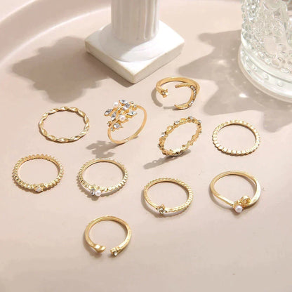 Boho™ | Silver and Gold Ring Set (10 Pairs) by Rose & Oliver - product image 3