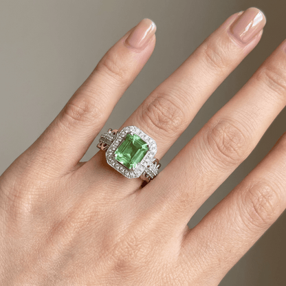 Emerald Halo Ring by Rose & Oliver - product image 2